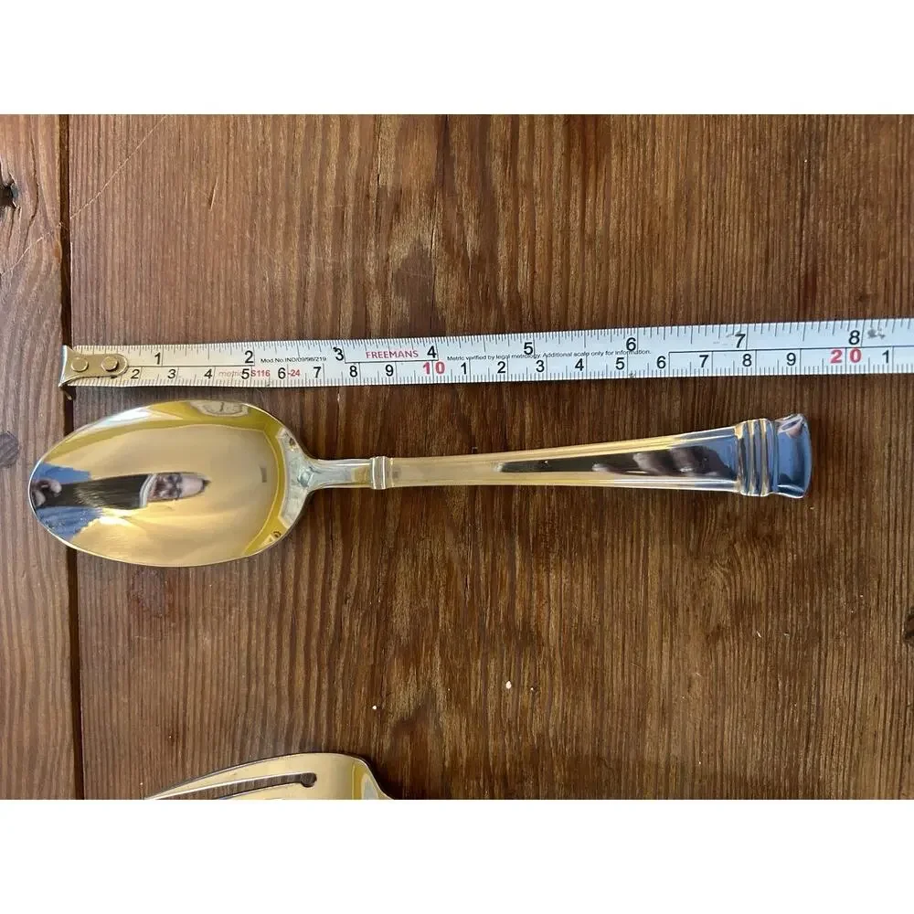 Wallace Zenith Frost Glossy Dinner Spoons Set of 3‎ heavy stainless steel 18/10